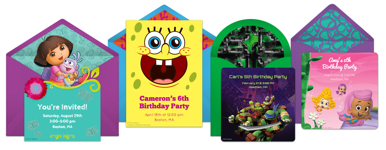 free Nickelodeon online invitations