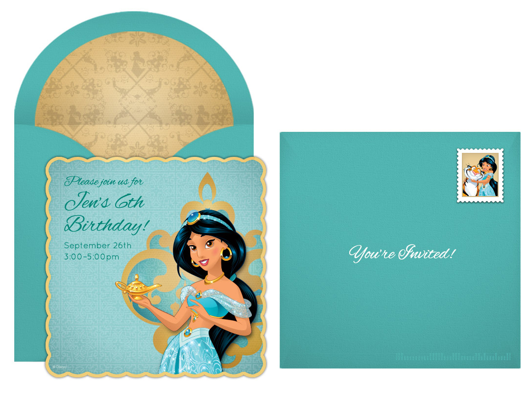 Free Princess Jasmine Online Invitation