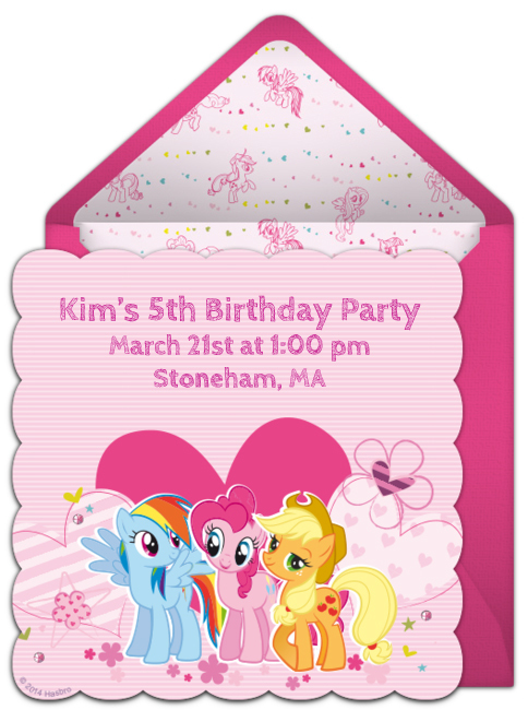 Free My Little Pony Online Invitation 